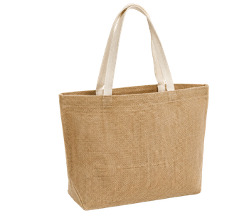 Bolsa de yute con base inferior amplia