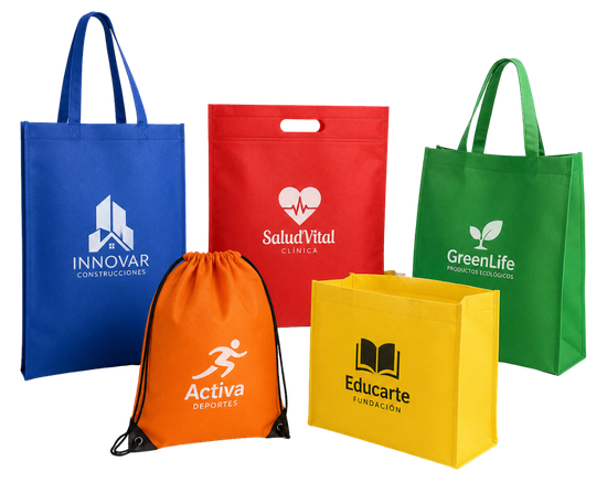 Bolsas publicitarias Notex personalizadas en diferentes colores