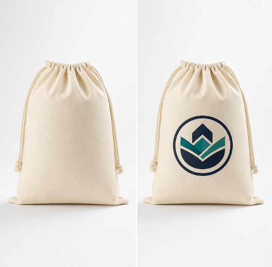 Comparación entre bolsa de tocuyo sin personalizar y personalizada