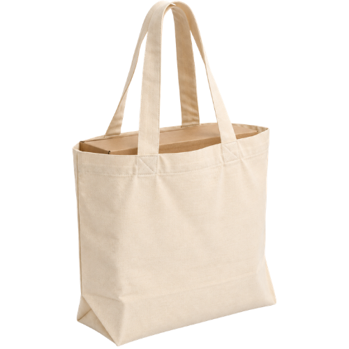 Bolsa de tocuyo con base para caja de producto