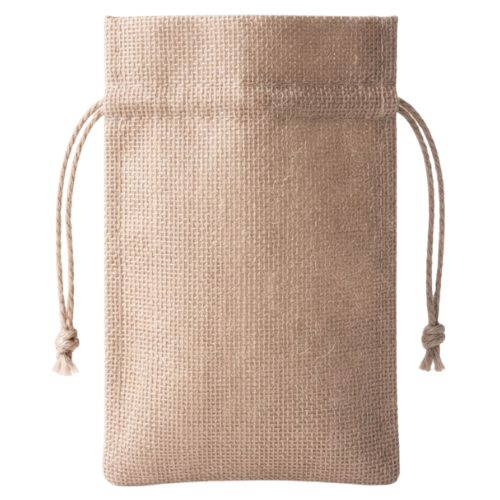 Bolsa rectangular de yute para recuerdos