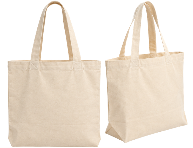 Bolsas de tocuyo con base fabricadas en Gamarra