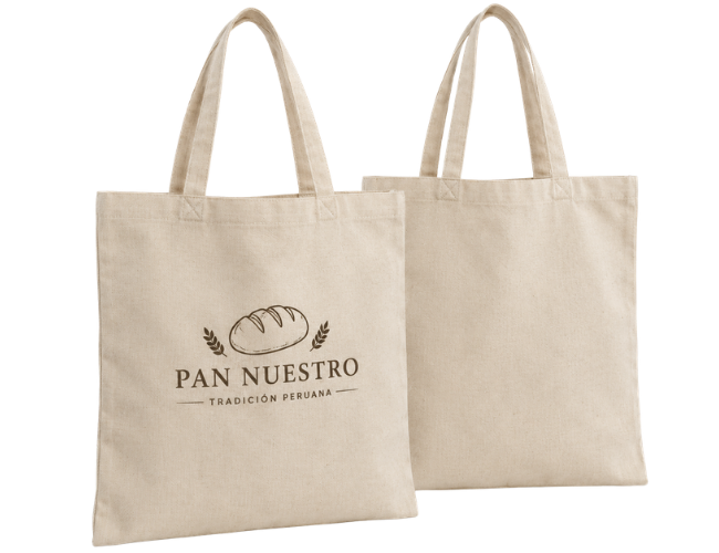 Bolsas planas de tocuyo fabricadas en Gamarra